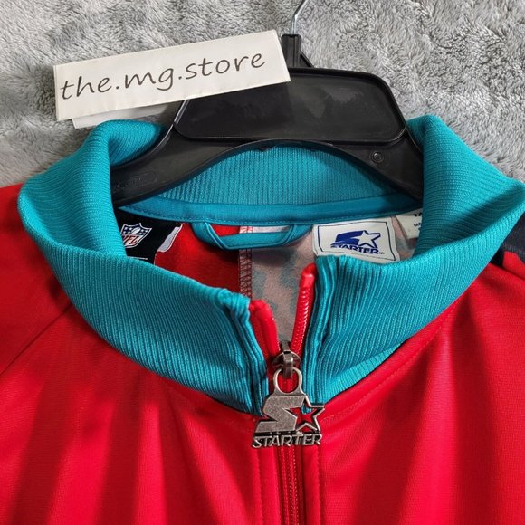 Starter Red Michael Strahan NFL Super Bowl LVII Embroidered Track Jacket Sz 2XL - Picture 7 of 13